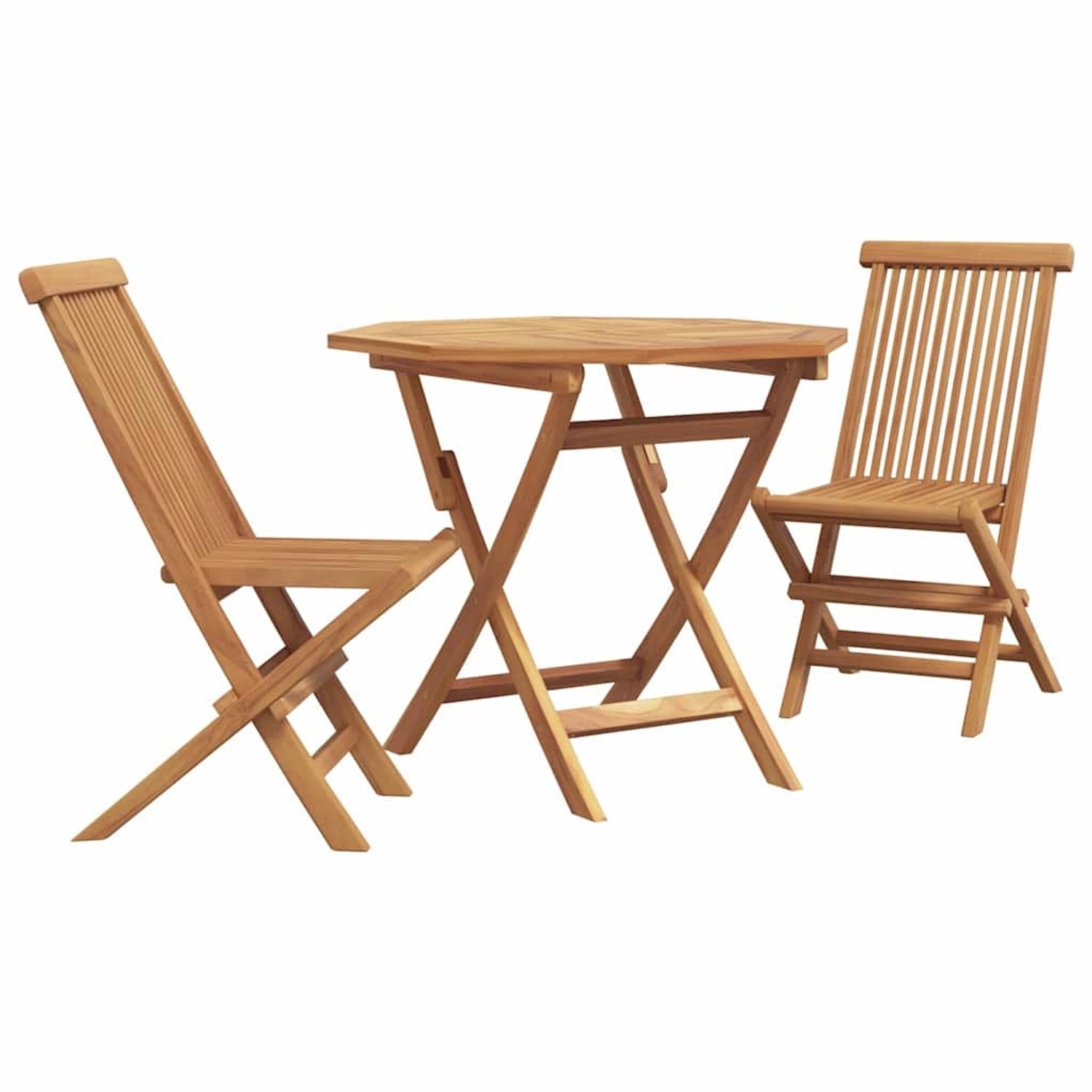 vidaXL Garten-Essgruppe 2-Tlg Braun Teak-Massivholz 3385962 günstig online kaufen