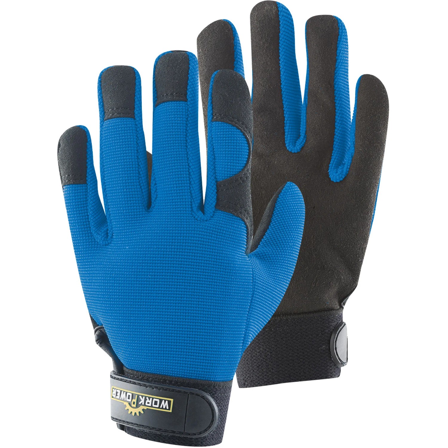 Workpower Kinderhandschuhe Fidel, blau-schwarz, Größe 4. Arbeitshandschuhe für Kinder.