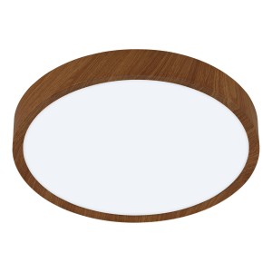 Eglo LED-Deckenleuchte Musurita, Ø 44 cm, weiß mit Holzoptik.