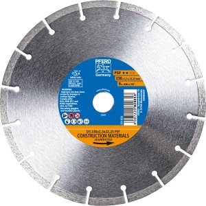 Pferd Diamanttrennscheibe, 230 mm, für Winkelschleifer, zum Trennen von Baumaterialien.