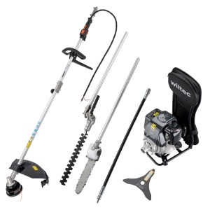 Wiltec 4-In-1 Backpacker Multifunktionsgerät 4-Takt Motor Rucksack Rasentrimmer