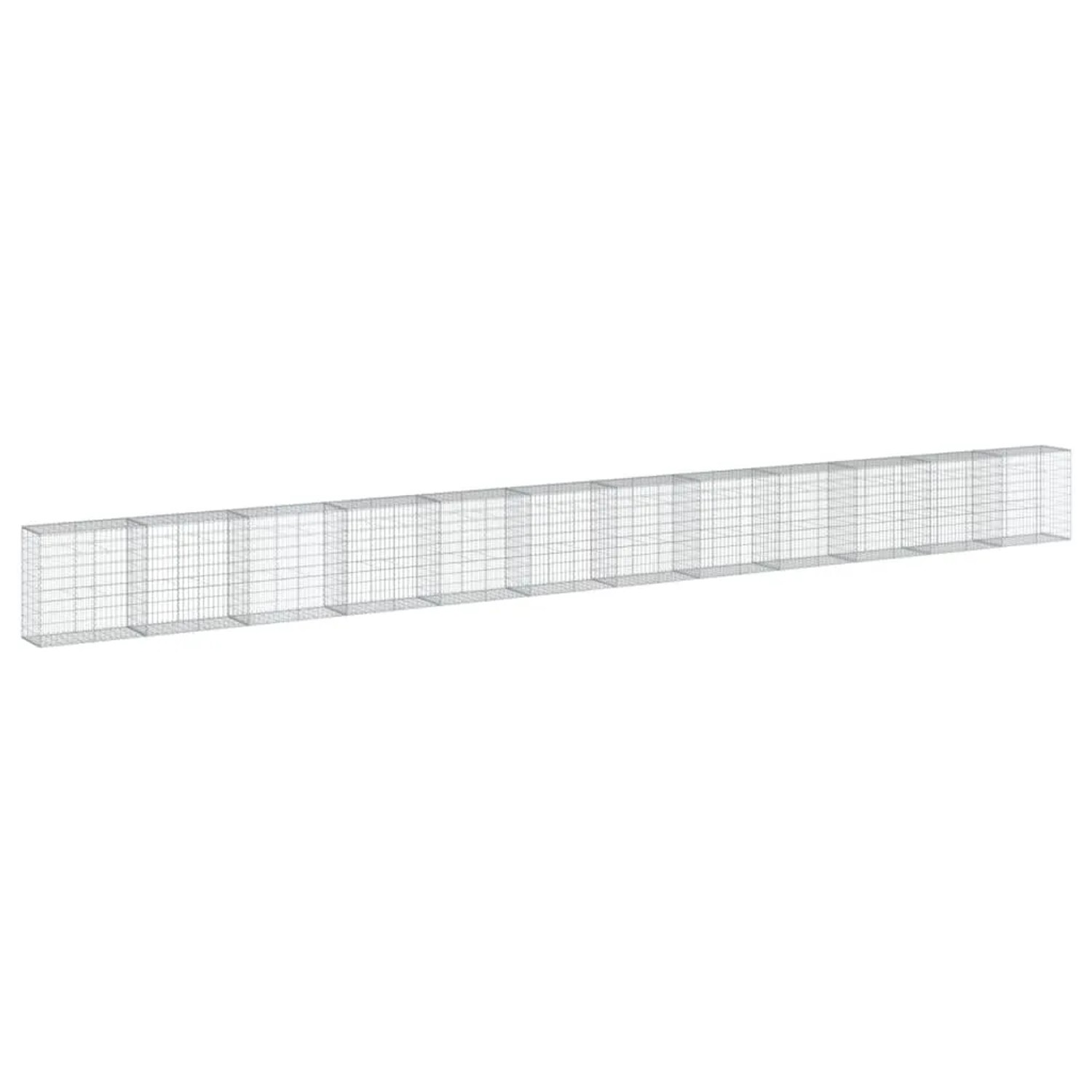 vidaXL Gabione mit Deckel 1200x50x100 cm Verzinktes Eisen 3295153