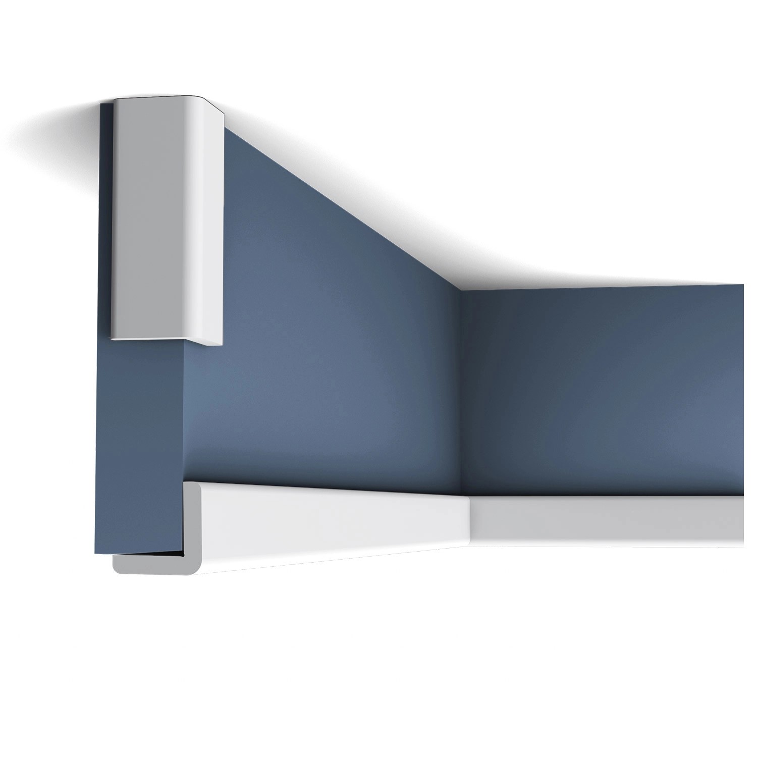 ORAC DECOR CX134 AXXENT Stuck Kanten-Eckleiste Decken-Wand-Profil Zierleiste 2 m 200 cm x 3 cm x 3 cm Weiß