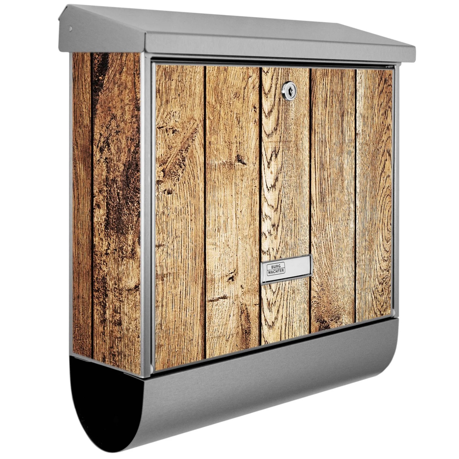 Banjado Briefkasten Edelstahl 38x39x12cm Mit Zeitungsfach Inkl. Montagemate günstig online kaufen