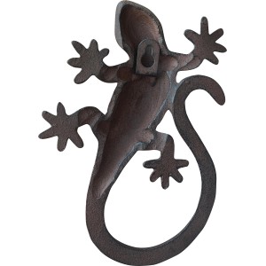 Dekorative Eidechse aus Metall für den Garten.