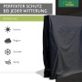 Schwarze Mehr Garten Premium Schutzhülle für Tischtennisplatte, wasserdicht und UV-beständig.