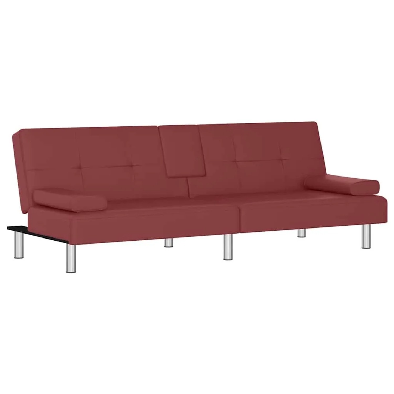 vidaXL Schlafsofa mit Getränkehaltern Rot Kunstleder 351930 günstig online kaufen
