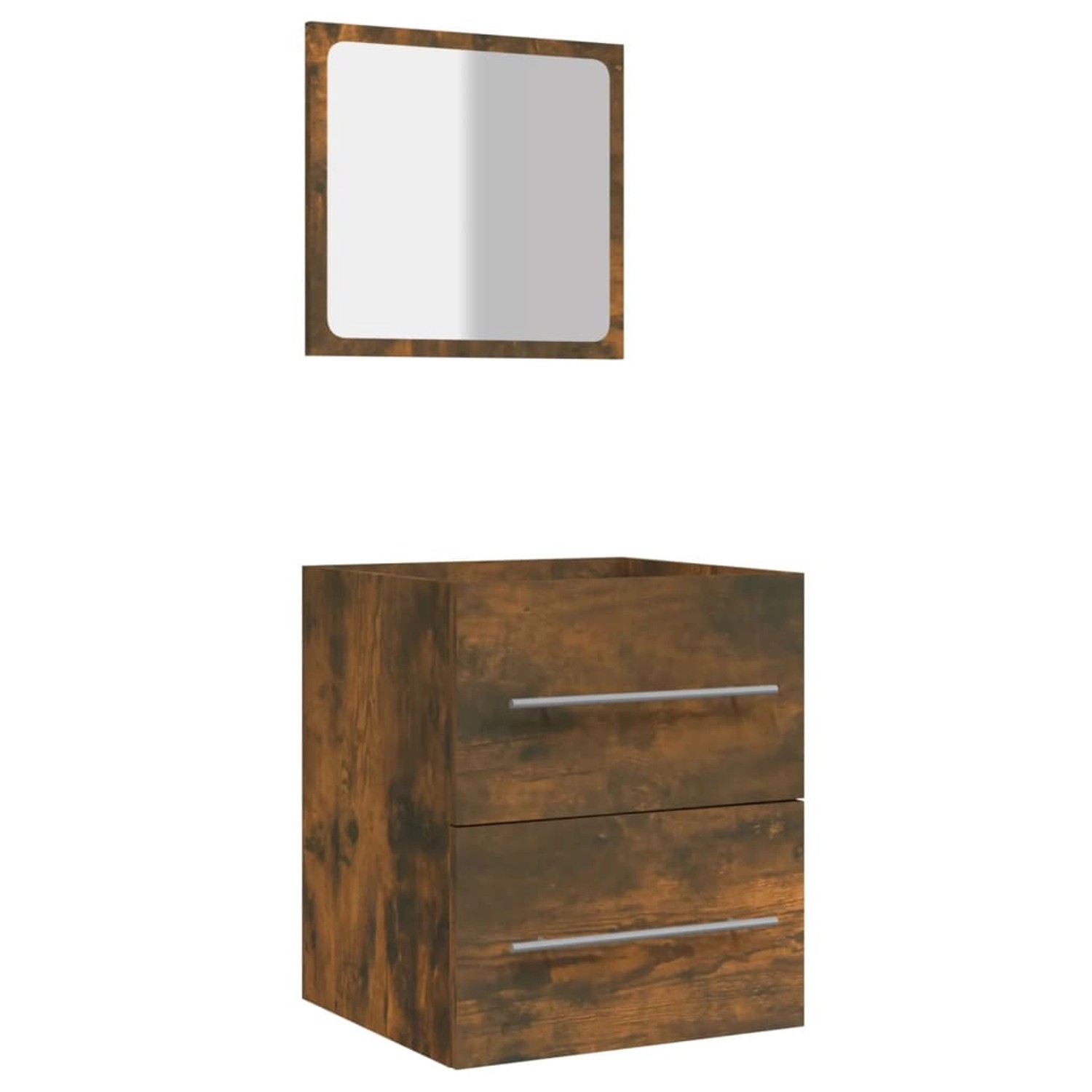 vidaXL Badschrank mit Spiegel Räuchereiche 41x38,5x48 cm günstig online kaufen