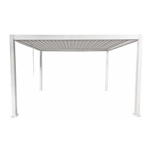 Vente-unique Selbsttragende Pergola Amalfi Weiß 400 cm