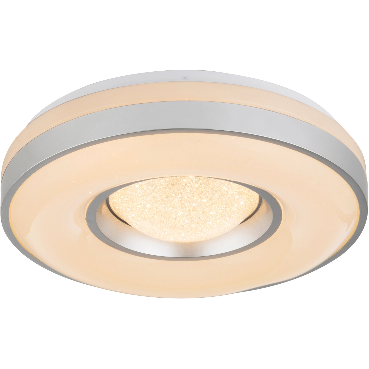 Globo LED-Deckenleuchte Colla Weiß-Silber Ø 41 cm