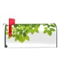 Grüner Banjado US Briefkasten mit Blätter-Motiv, Stahl, 48x22x16cm.