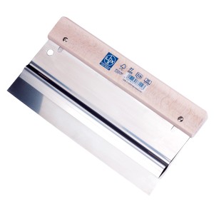 LUX Biflex-Spachtel, 270 mm breit, mit Buchenholzgriff und rostfreiem Stahlblatt.