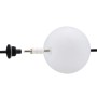 Paulmann Naima Plug & Shine LED-Lichterkette: Weiße Lichtkugel, LED-Leuchtmittel und schwarzes Kabel.