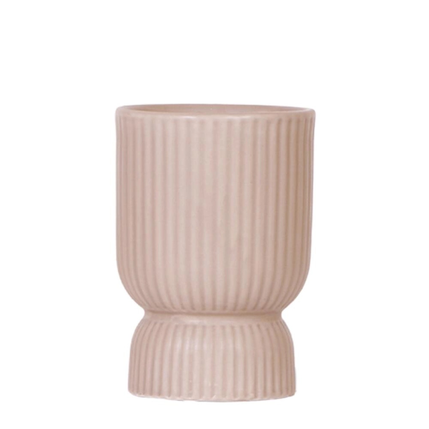 Exotenherz Übertopf Diabolo klassische Form Zarte Pastellfarben Sand Hellbraun Passend für 12cm Töpfe