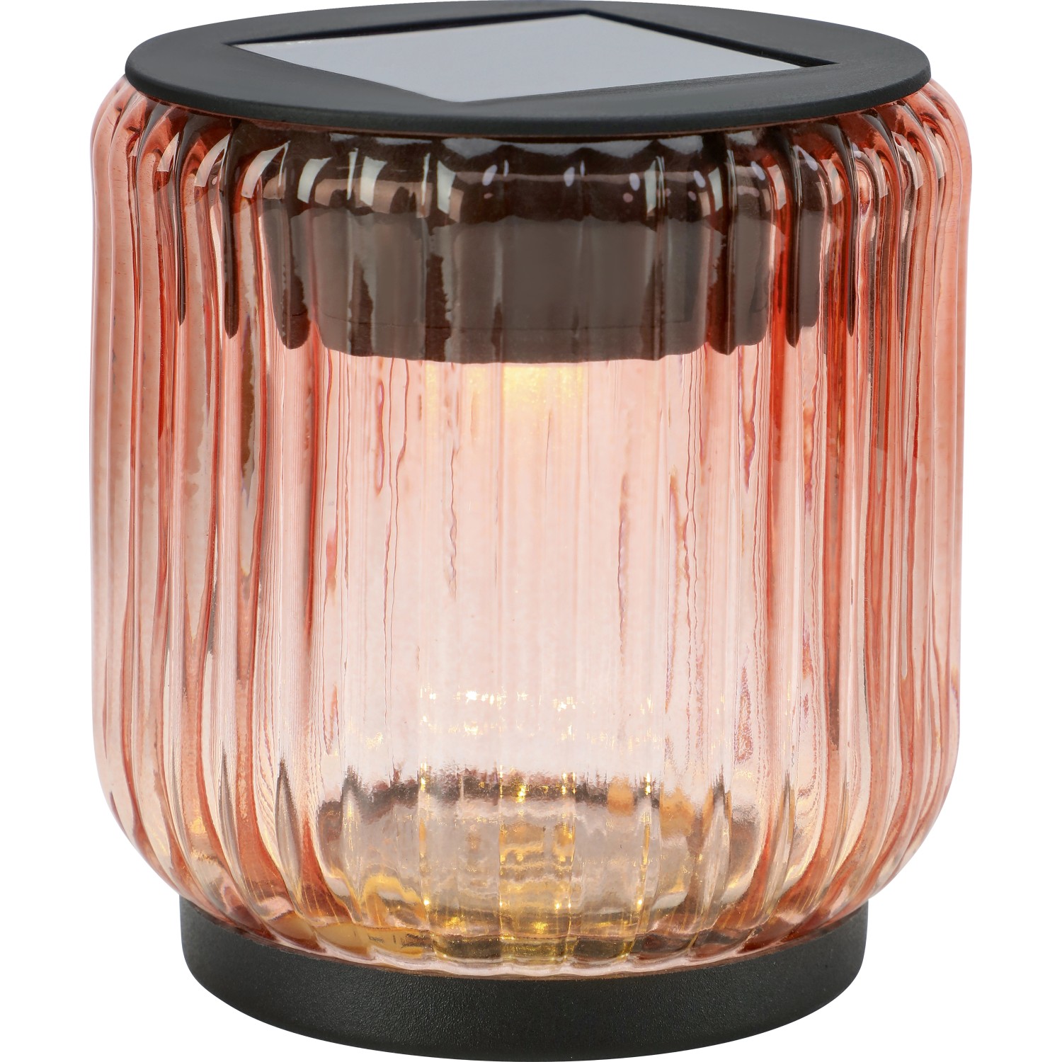 Solar-LED-Dekoleuchte Ø 8 cm x 9 cm Koralle