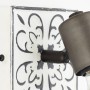 Detailaufnahme: Schwarzer & weißer Brilliant Spot Vagos, Vintage Wandlampe mit E27 Fassung.