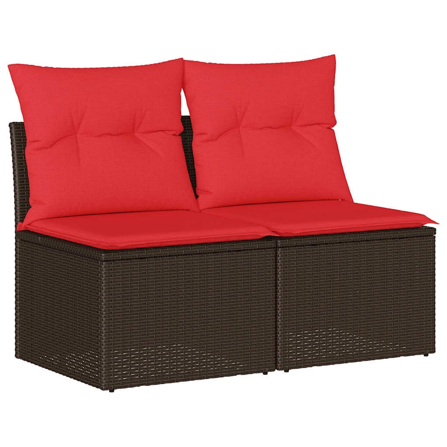 vidaXL 2-Tlg Garten-Sofagarnitur mit Kissen Braun Poly Rattan Akazie 332525 günstig online kaufen