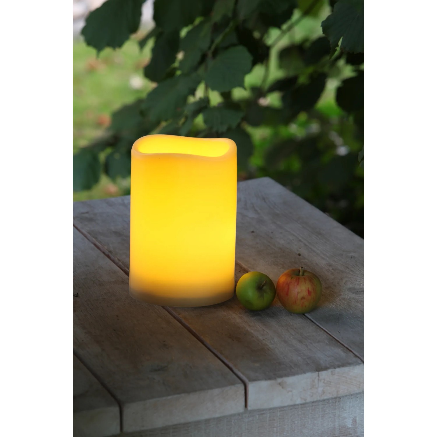 Kimjo 10CM X 35CM Flammenlose Große LED Kerzen Outdoor Wasserdicht - Elfenbeinweiß Led Kerzen Mit Timerfunktion Fernbedienung Groß - Welle Led Kerzen Flackernde Flamme Batteriebetrieben