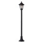Klassische schwarze Wegeleuchte New Haven, 122cm hoch, für den Außenbereich.