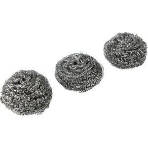 Edelstahl-Topfreiniger, 3er-Set, aus rostfreiem Edelstahl für die Reinigung von Töpfen.