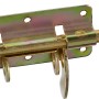 Gelb verzinkter Grendelriegel, 100x48 mm, für Möbeltüren und den Außenbereich.
