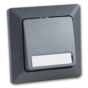 ChiliTec MILOS Klingel Taster Anthrazit mit Rahmen UP