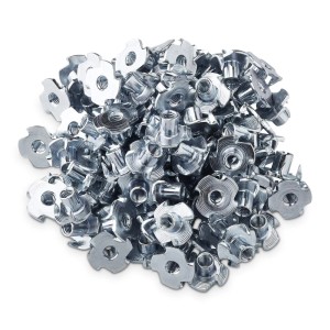 100 SOTECH Einschlagmuttern M5 x 8 mm, verzinkter Stahl, für Schrauben und Möbelbau.