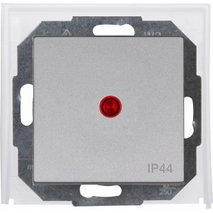 Kopp A/W-Schalter Stahl, Kunststoff, IP44, für Feuchtraum geeignet.