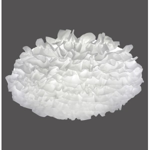 Smarte LED-Deckenleuchte Just Light LOLAsmart-Naomi, weiße Stoff-Optik, Ø 75 cm.