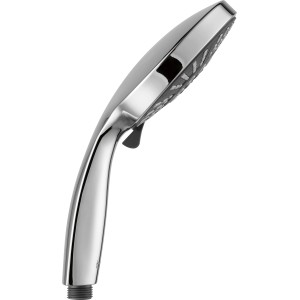 Verchromte baliv Handbrause HBR-120.50 mit 5 Strahlarten und Antikalk-Noppen.