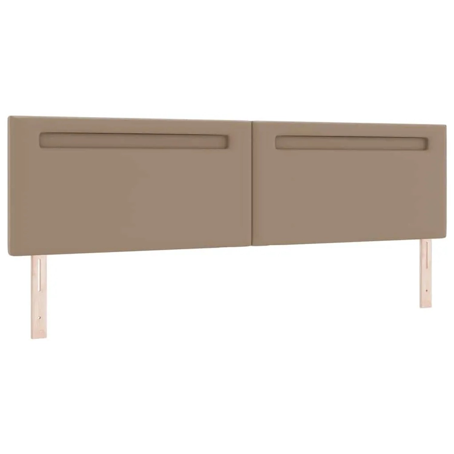 vidaXL LED Kopfteil Cappuccino 200 cm Kunstleder 42007316