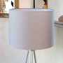 Grauer Orion Lightstyle Lampenschirm, Ø 40cm, aus Stoff. Passend für E27 Fassung.