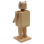 Dekohelden24 Holz Spardose Roboter Roboterspardose Sparfigur Spardose Sparbüchse Kinderspardose Kindersparschwein zum Bemalen L/B/H 10 x 10 x 28 cm_4