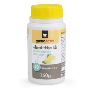 Microactiv Allzweckreiniger Tabs, 48 Stück in Dose. Reinigungsmittel für Haushalt, Bad und Küche.