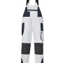 Scheibler Workwear Latzhose Active Extreme, Gr. 58, weiß-anthrazit. Arbeitskleidung mit Taschen und Kniepolster.
