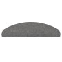 Graue, selbstklebende Stufenmatte, 65x22,5 cm, für Treppen, 15er Set.