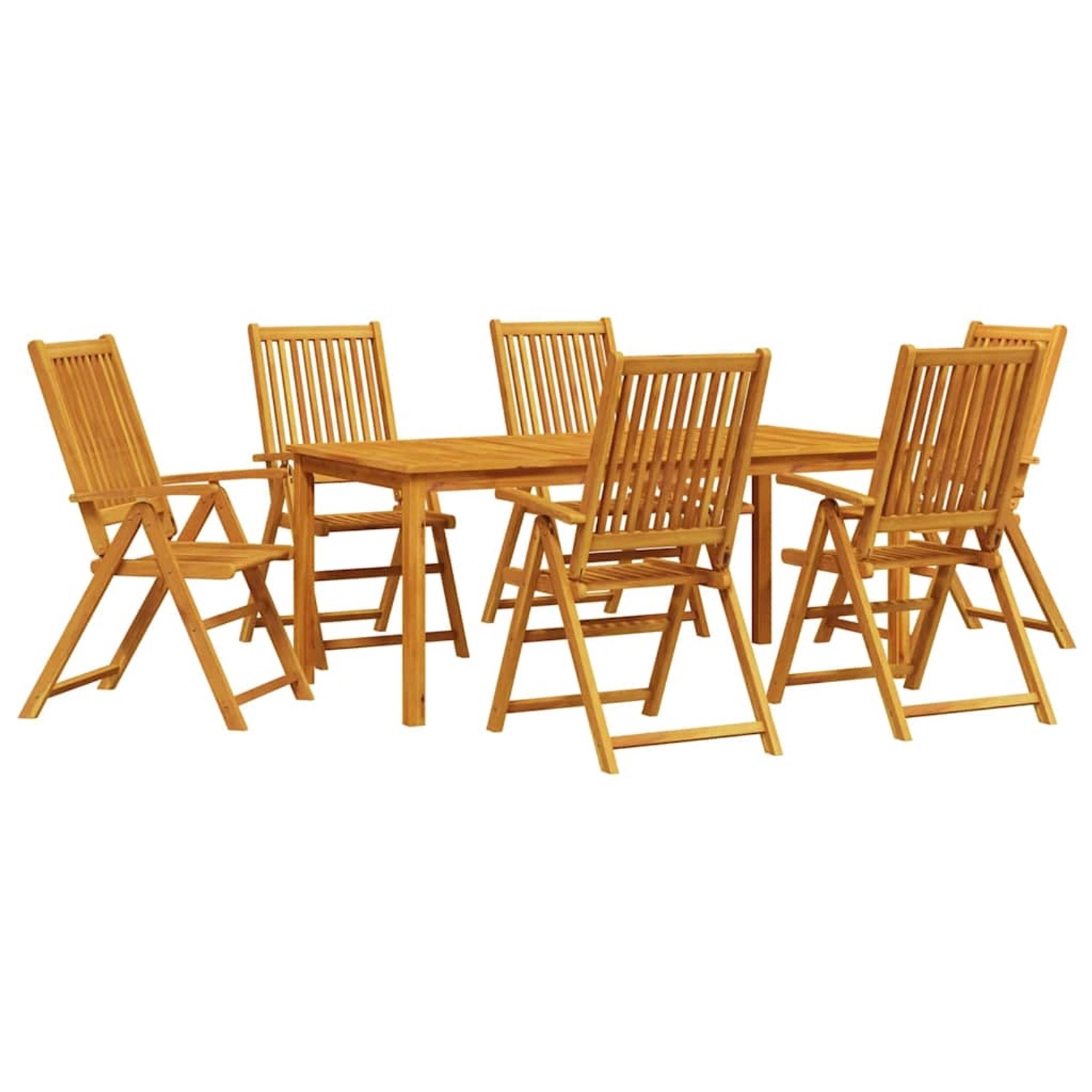 vidaXL 7-Tlg Garten-Essgruppe Massivholz Akazie Klappbar 3375621 günstig online kaufen