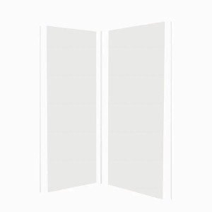 Duschparadies 80 x 80 x 210cm Duschrückwand Duschrückwände Wandverkleidung Premium Aluverbundplatte 3mm Fliesenersatz Matt Weiß