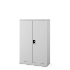 Grauer JAN NOWAK Büroschrank/Aktenschrank KEVIN, 140x90x40 cm, mit abschließbaren Türen.