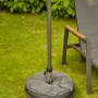 Siena Garden Rasendorn Universal mit Sandsack als Schirmständer auf Rasen.
