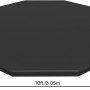Schwarze Bestway PVC Abdeckplane für runde Pools mit Ø 305 cm.