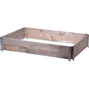 Faltbares Pflanzbeet aus grauem Kiefernholz, 120x80x20 cm, FSC®-zertifiziert.