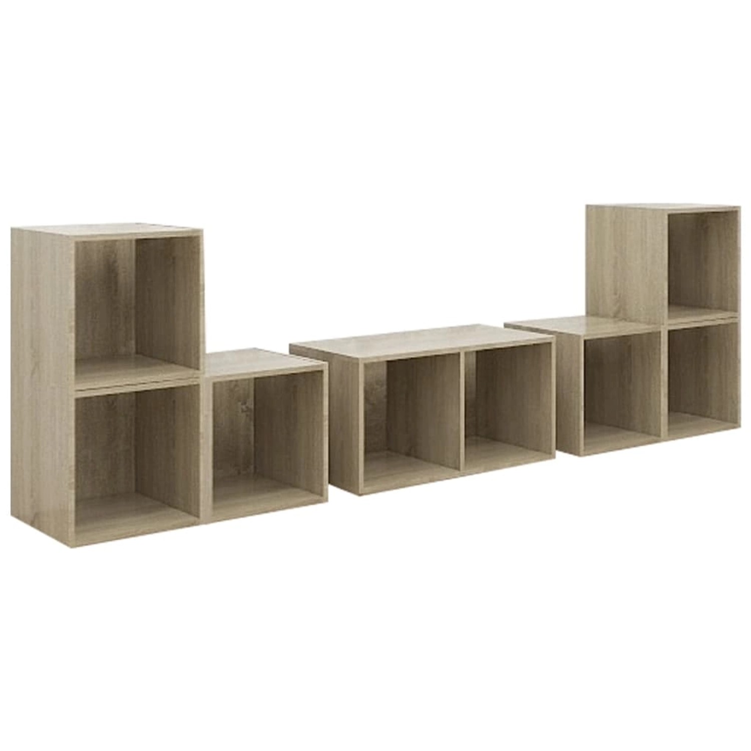 vidaXL 6-Tlg TV-Schrank-Set Sonoma-Eiche Holzwerkstoff 3080054