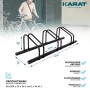 Schwarzer KARAT Fahrradständer Linus für 3 Fahrräder, zur Boden- oder Wandmontage.