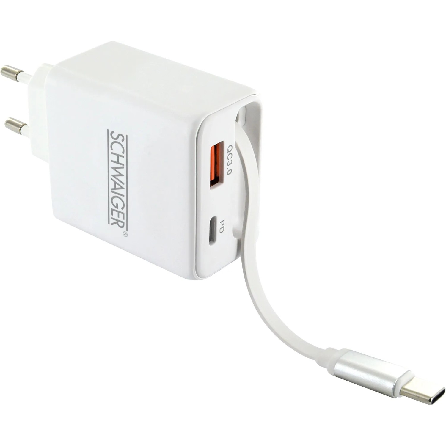 Schwaiger Ladeadapter LADR1130 USB-A & USB-C 230 V