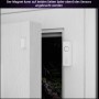 Philips Hue Kontaktsensor am Fensterrahmen befestigt. Teil des Secure Starter-Sets für Kameraüberwachung.