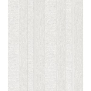 Weiße Rasch Vliestapete Wallton 142402 mit Streifenmuster für die Wandgestaltung.