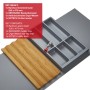 SOTECH ORGA-BOX Vario SET 5 Silbergrau für 80er Schublade Besteckeinsatz Gewürzeinsatz Antirutschmatte Orga-Weave_5