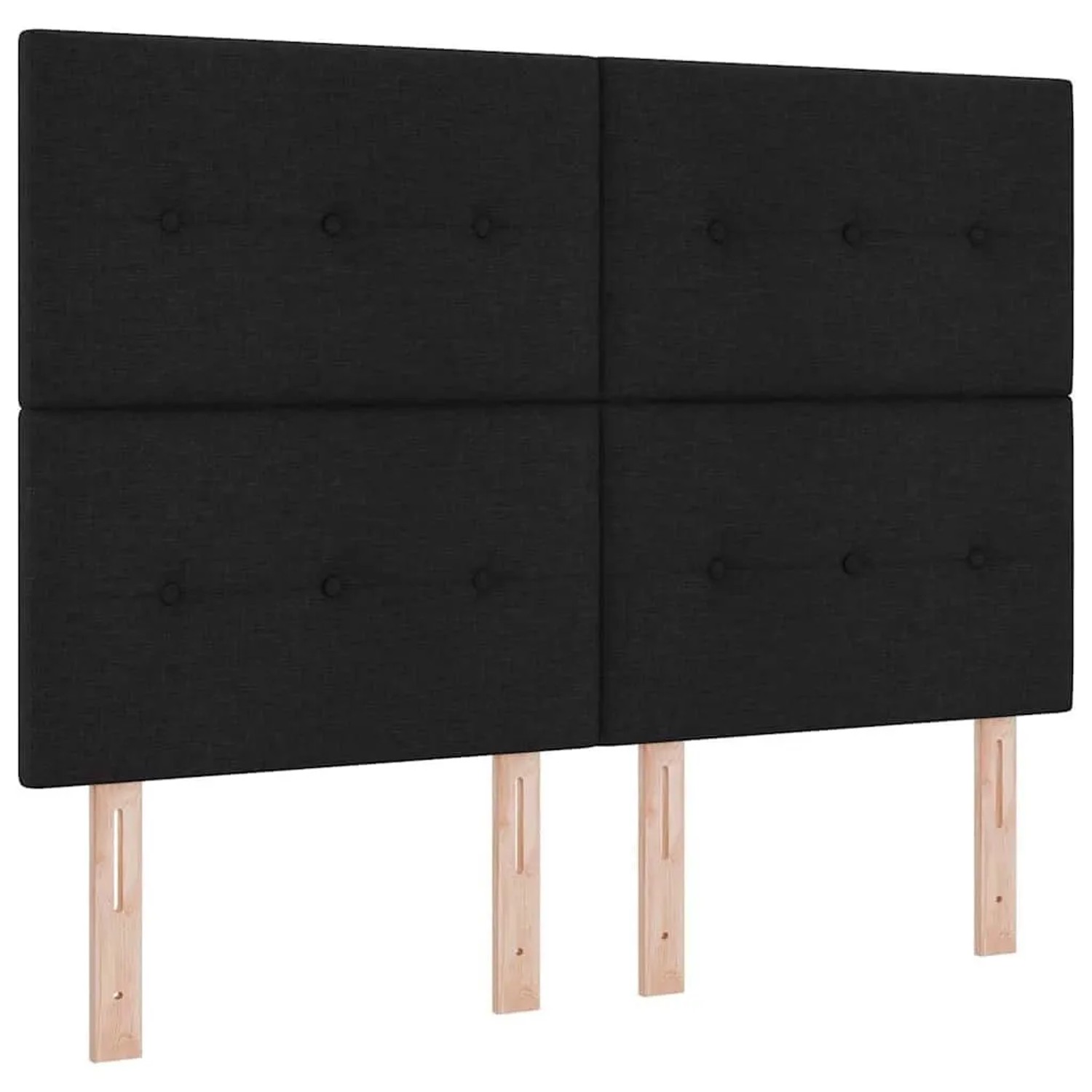 vidaXL Kopfteil mit Kopfteil Schwarz 144 cm Kunstleder 3337823
