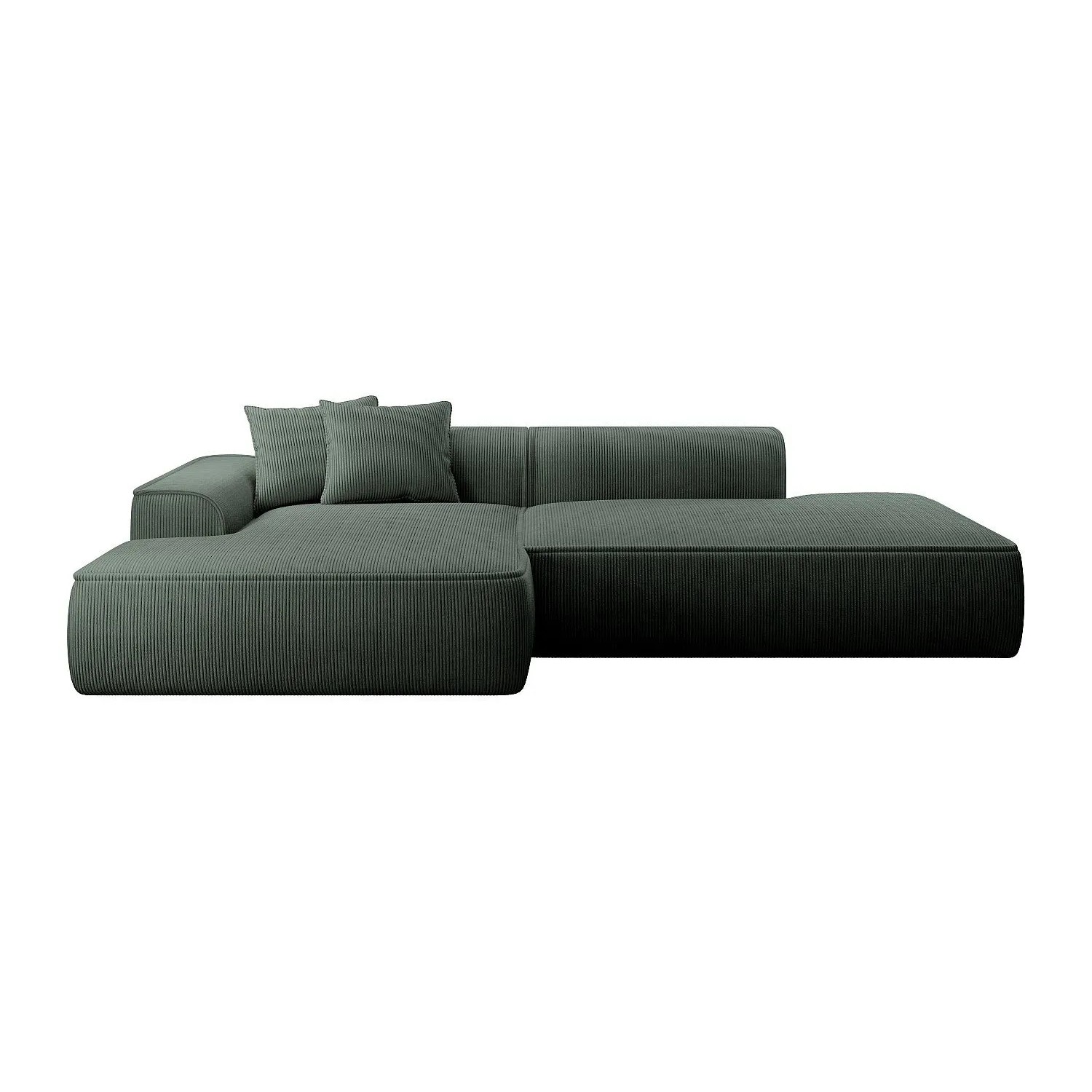 Vente-unique Sofa Ohne Schlafmöglichkeit Erynel Tannengrün 305 cm